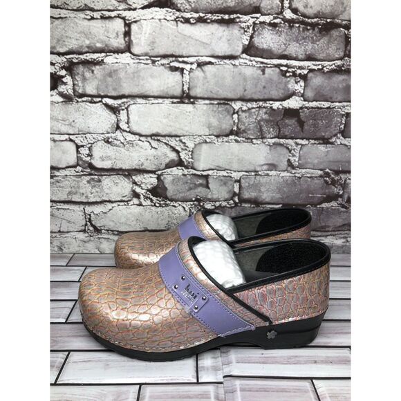 Koi by Sanita Pink Croc Leather Platform Danish Clogs Shoes Women Sz 42EU/11M US - Picture 8 of 16